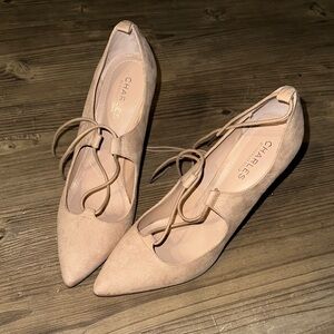 Charles by Charles David Women's Beige Lace-Up Shoes